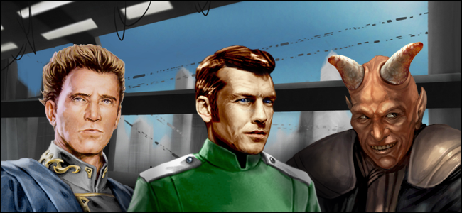 From the left, Jar-Tan Kem, Gilbert Taylor, Eimit`fy Nadgob. The Consuls of the Sixth Triumvirate.